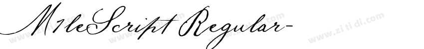 M1leScript Regular字体转换